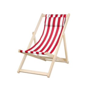 Retro Deck Chair Red