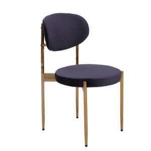 Aurora velvet chair charcoal