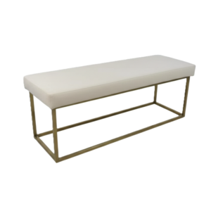 Aurora Velvet Bench Seat Cream