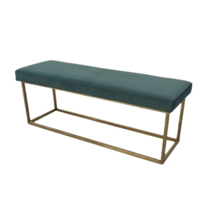 Aurora Velvet Bench Seat Green