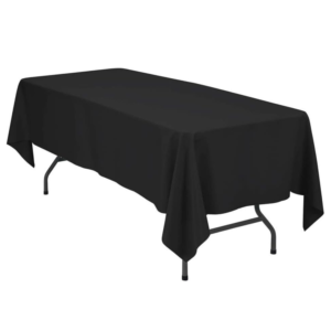 2.4M TRESTLE TABLE CLOTH BLACK