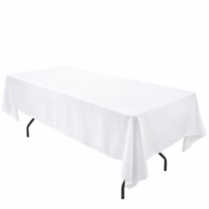 2.4M TRESTLE TABLE CLOTH WHITE