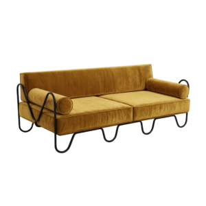 Belmont 3 Seater Lounge Gold