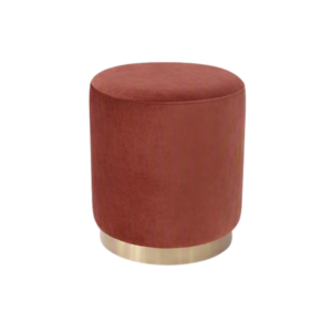 Velvet Ottoman Terracotta
